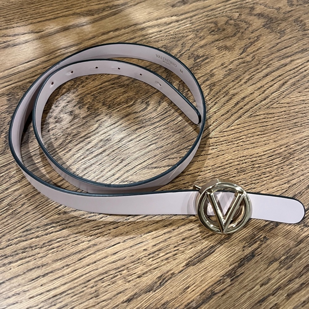 Thin Blush Pink Valentino Belt